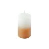 BOUGIE PILIER 5X8CM TIE DYE BLANC ET SEMOULE