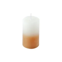 BOUGIE PILIER 5X8CM TIE DYE BLANC ET SEMOULE