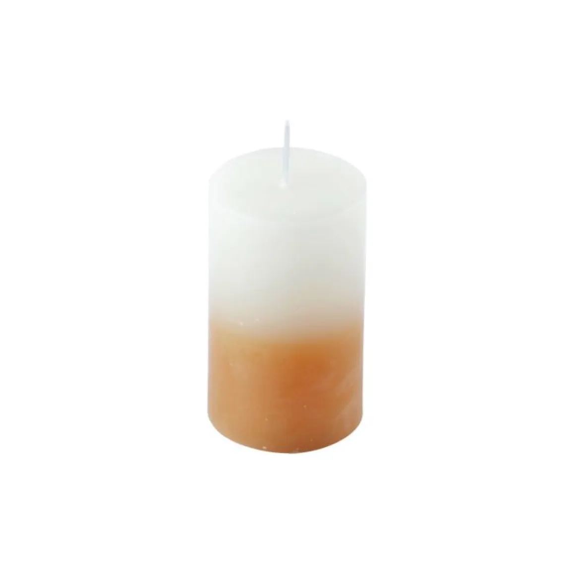 BOUGIE PILIER 5X8CM TIE DYE BLANC ET SEMOULE
