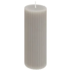BOUGIE RONDE DEMI GRIS CLAIR D.5X14CM