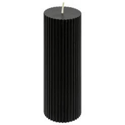BOUGIE RONDE DEMI NOIR D.5X14CM