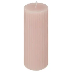 BOUGIE RONDE DEMI ROSE 5X14CM