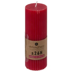 BOUGIE RONDE DEMI ROUGE D.5X14CM