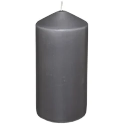 BOUGIE RONDE HUGO GRIS FONCE D.7X13CM