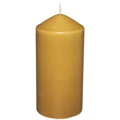 BOUGIE RONDE HUGO JAUNE 7X13CM