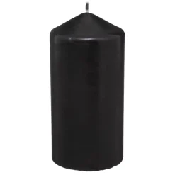 BOUGIE RONDE HUGO NOIR D.7X13CM