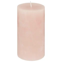 BOUGIE RONDE HUGO ROSE 7X13CM