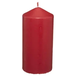 BOUGIE RONDE HUGO ROUGE 7X13CM