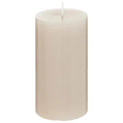 BOUGIE RONDE HUGO TAUPE D.7X13CM