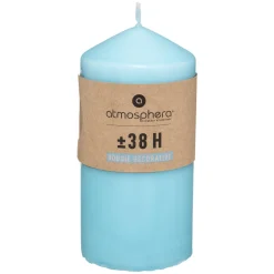 BOUGIE RONDE HUGO TURQUOISE 7X13CM