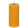 BOUGIE RONDE LED MOLIA JAUNE 7X18CM