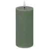 BOUGIE RONDE LED MOLIA VERT 7X18CM