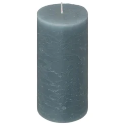 BOUGIE RONDE OLIA BLEU ORAGE D.6.8X14CM