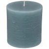 BOUGIE RONDE OLIA BLEU ORAGE D.6.7X7CM