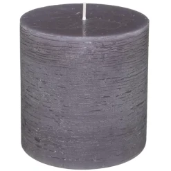 BOUGIE RONDE OLIA GRIS FONCE D.10X10CM