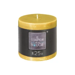 BOUGIE RONDE OLIA JAUNE D.6.7X7CM