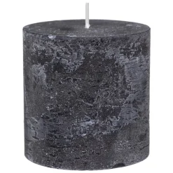 BOUGIE RONDE OLIA NOIR D.6.7X7CM