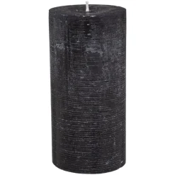 BOUGIE RONDE OLIA NOIR D.6.8X14CM