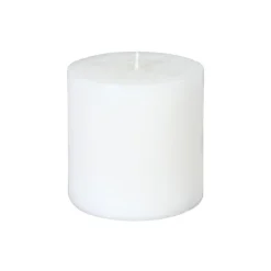 BOUGIE RONDE RUSTIC BLANC 10X10CM