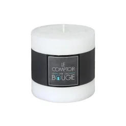 BOUGIE RONDE RUSTIC BLANC 10X10CM