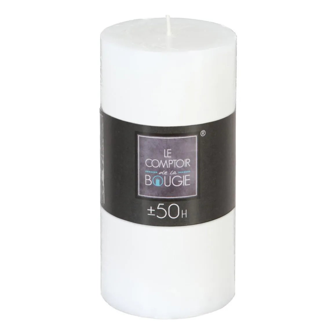 BOUGIE RONDE RUSTIC BLANC 7X14XM