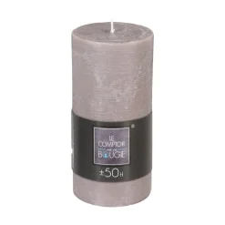 BOUGIE RONDE RUSTIC TAUPE 7X14CM