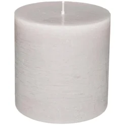 BOUGIE RONDE RUSTIC TAUPE 10X10CM