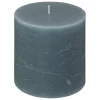 BOUGIE ROND OLIA BLEU ORAGE D.10X10CM