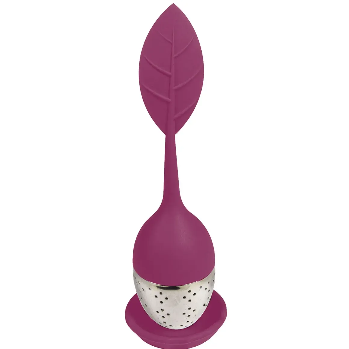 BOULE A THE ACIER INOXYDABLE FEUILLE SILICONE