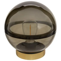 BOULE LED VERRE LINE ARDOISE H.16CM