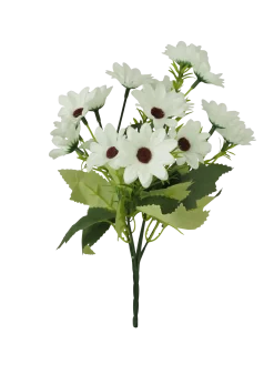 BOUQUET 18 MARGUERITES H30CM 4 COULEURS