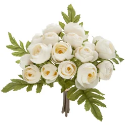 BOUQUET 18 MINI CAMELIAS H.30CM