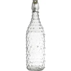 BOUTEILLE EN VERRE A CLAPET EMBOSSE 1L