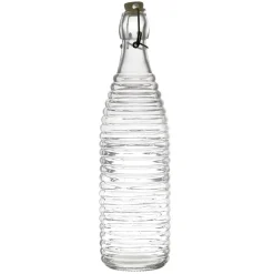 BOUTEILLE EN VERRE A CLAPET EMBOSSE 1L