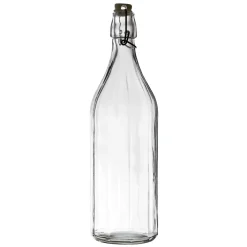 BOUTEILLE EN VERRE A CLAPET EMBOSSE 1L
