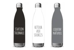 BOUTEILLE ISOTHERME INOX DECOR MESSAGE 0.5L