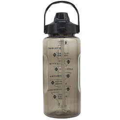 BOUTEILLE MOTIVATION TRANSPARENTE NOIRE 2L M6