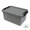 BOX CLIP AVEC POIGNEE PLASTIQUE RECYCLE 8L 34X23X16CM GRIS