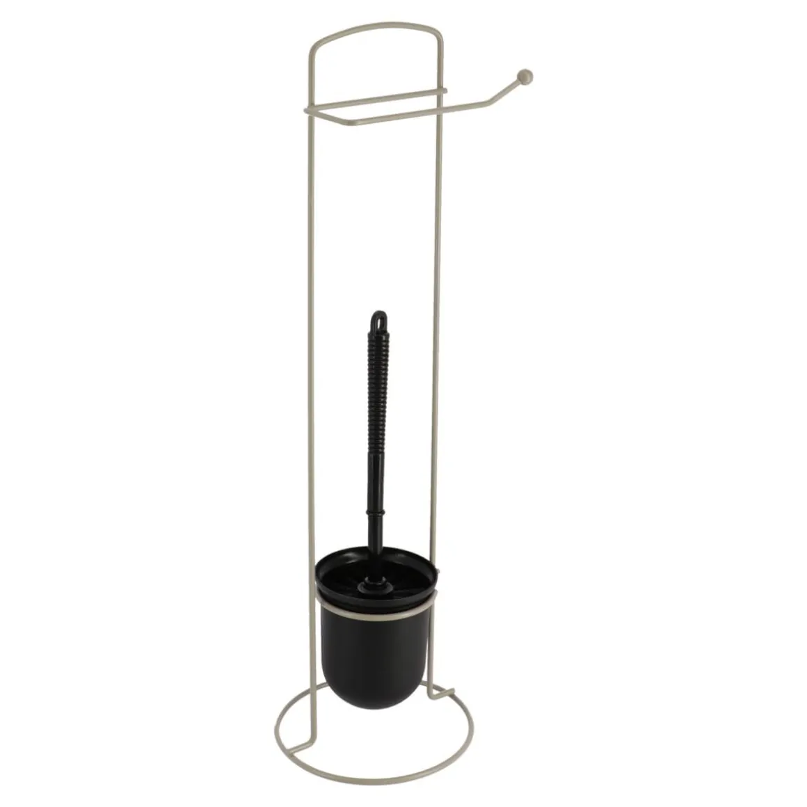 BROSSE ET DEROULEUR PAPIER WC METAL FILAIRE FICELLE NOIR