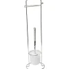 BROSSE ET DEROULEUR PAPIER WC METAL CHROME