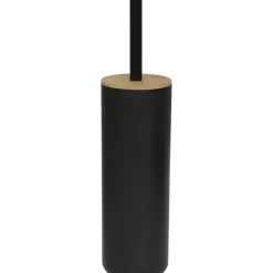 BROSSE WC AVEC COUVERCLE BAMBOU NOIR