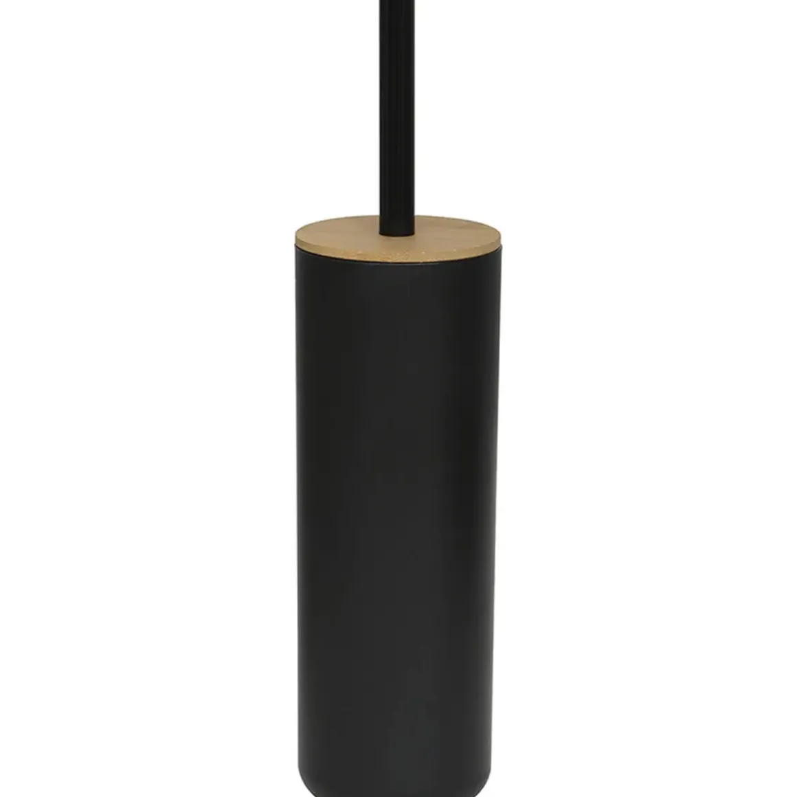 BROSSE WC AVEC COUVERCLE BAMBOU NOIR