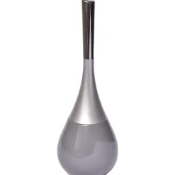 BROSSE WC GRES FORME GOUTTE D EAU GRIS