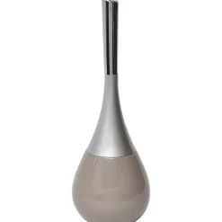 BROSSE WC GRES FORME GOUTTE D EAU TAUPE