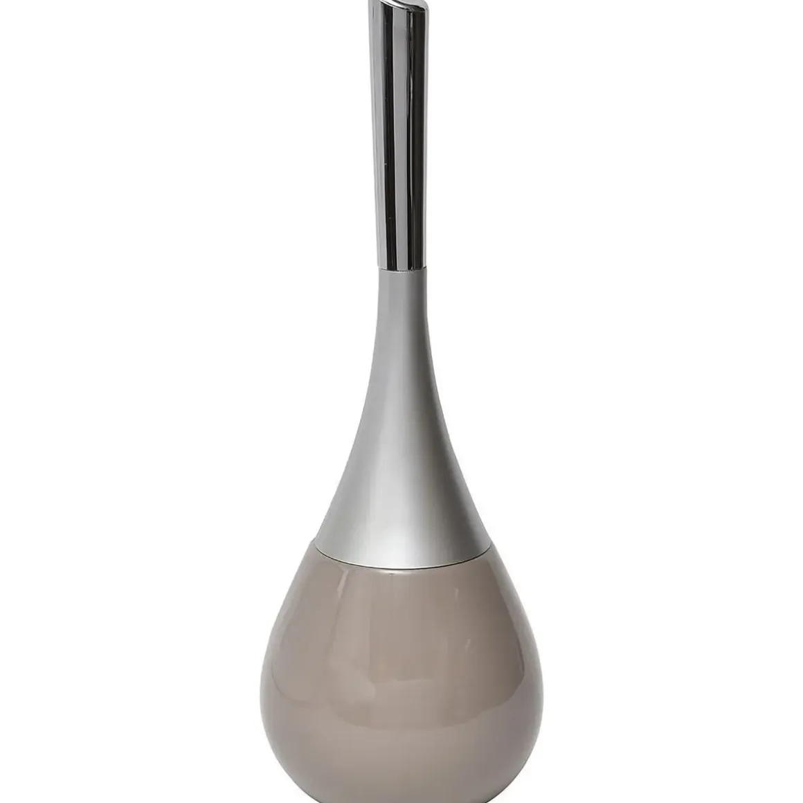 BROSSE WC GRES FORME GOUTTE D EAU TAUPE