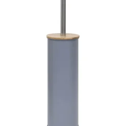 BROSSE WC METAL COUVERCLE BAMBOU GRIS