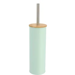 BROSSE WC METAL COUVERCLE BAMBOU VERT EUCALYPTUS