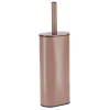 BROSSE WC METAL OVALE ET SILICONE PLAT ACACIA CARAMEL