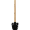BROSSE WC NOIR MANCHE BAMBOU