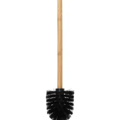 BROSSE WC NOIR MANCHE BAMBOU